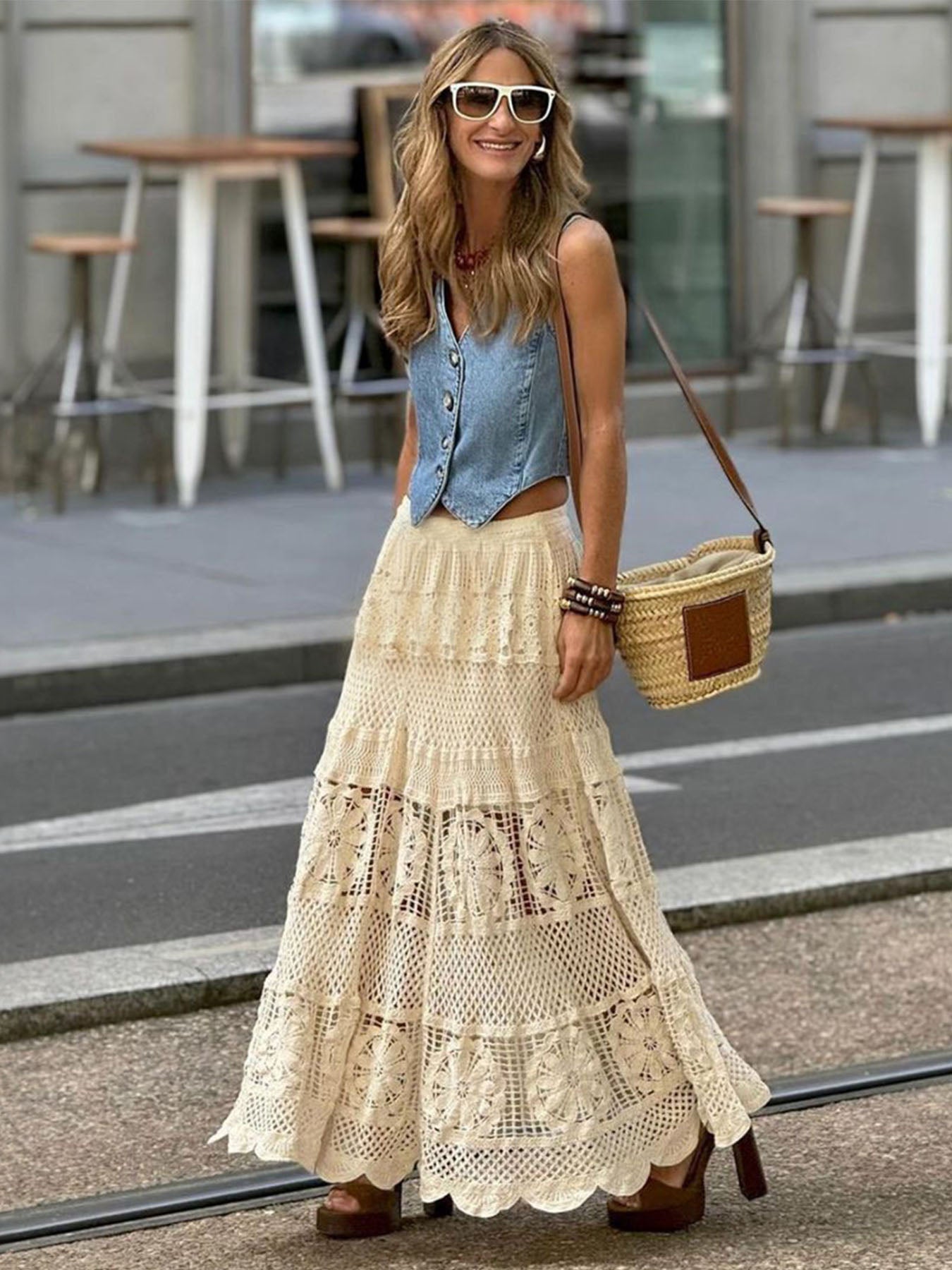 Vorioal Lace Half Skirt