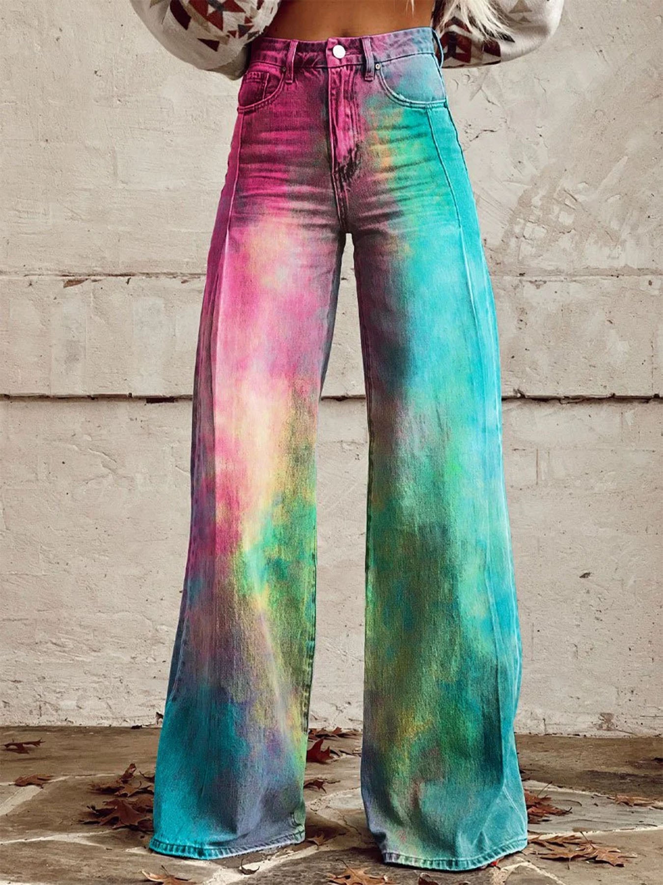 Vorioal Colorful Wide Leg Pants