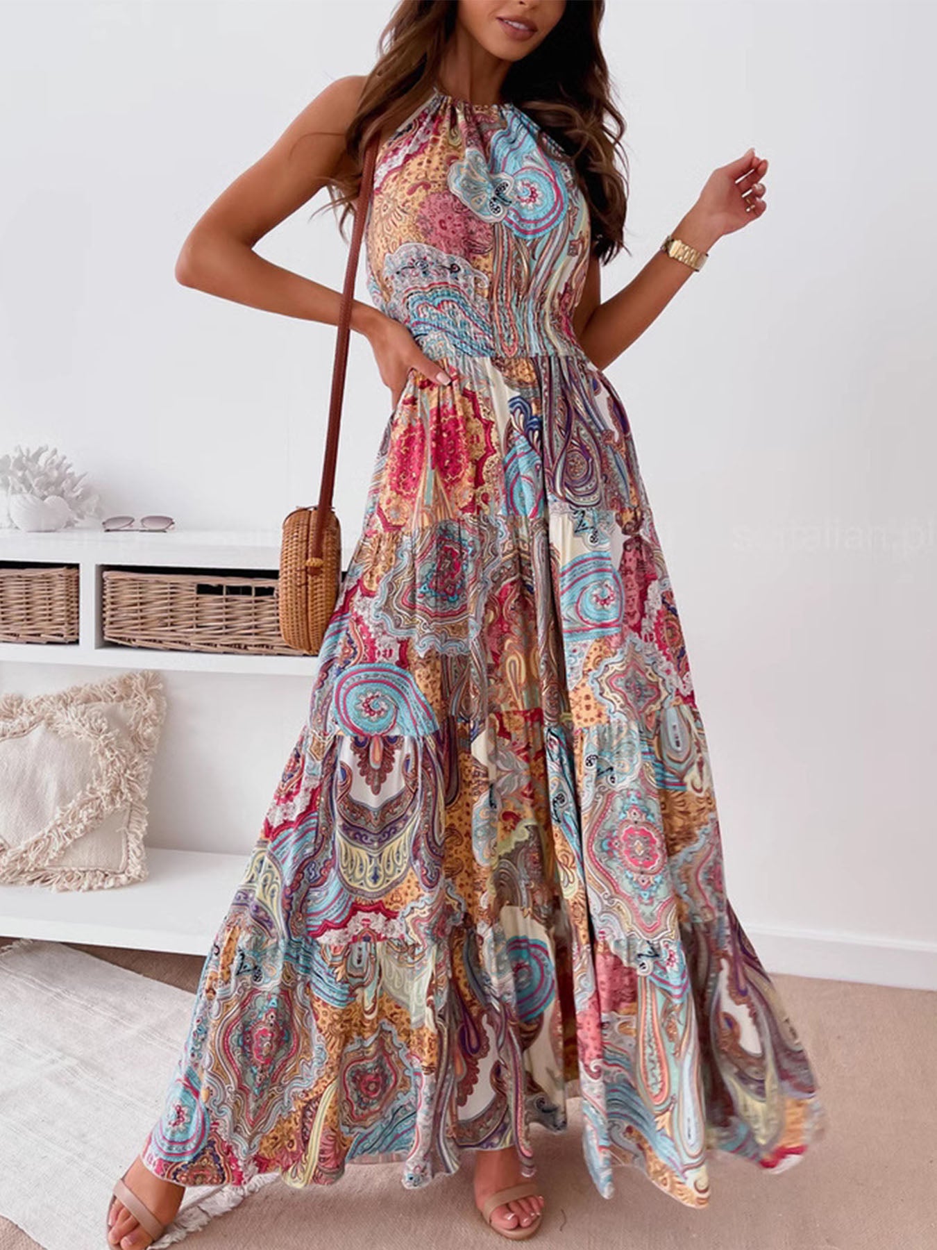 Bold Artisan Maxi Dress