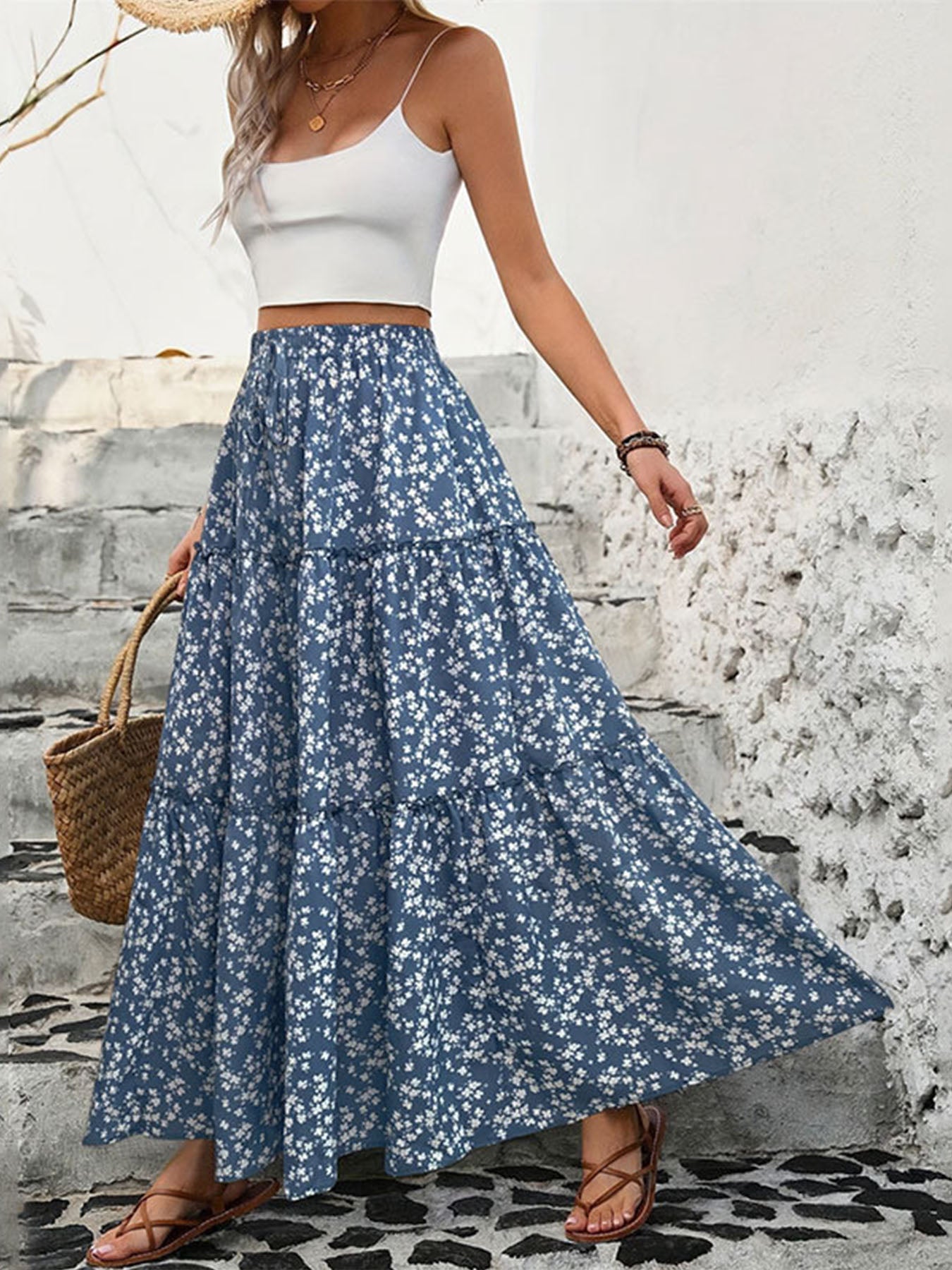 Vorioal Delicate Floral Skirt