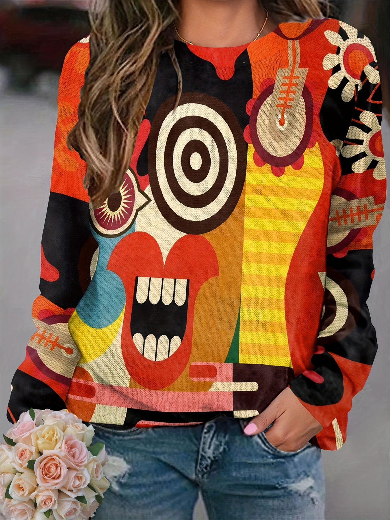 Exaggerated Cartoon Fun Sweater