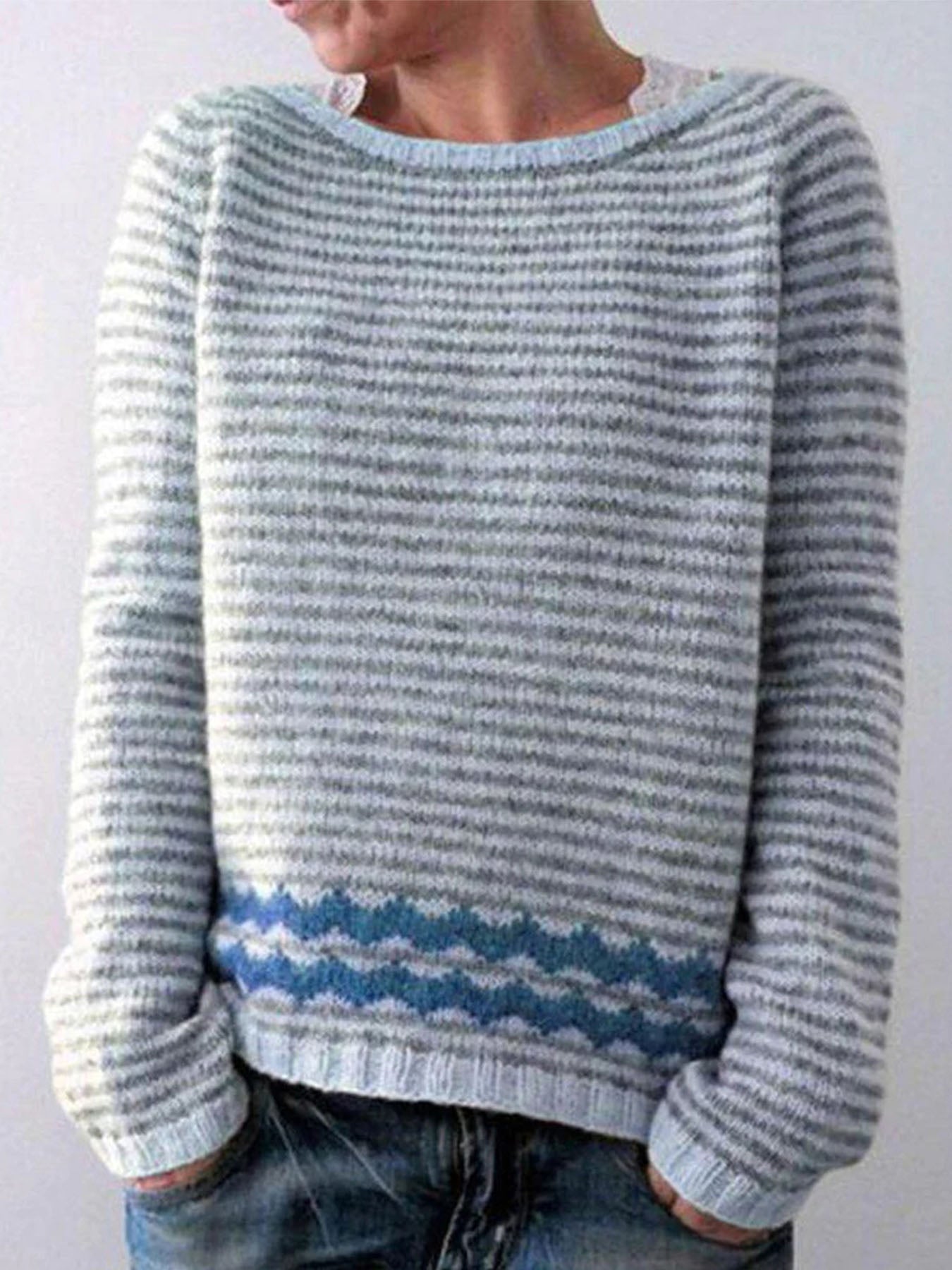 Vorioal Loose Knit Pullover