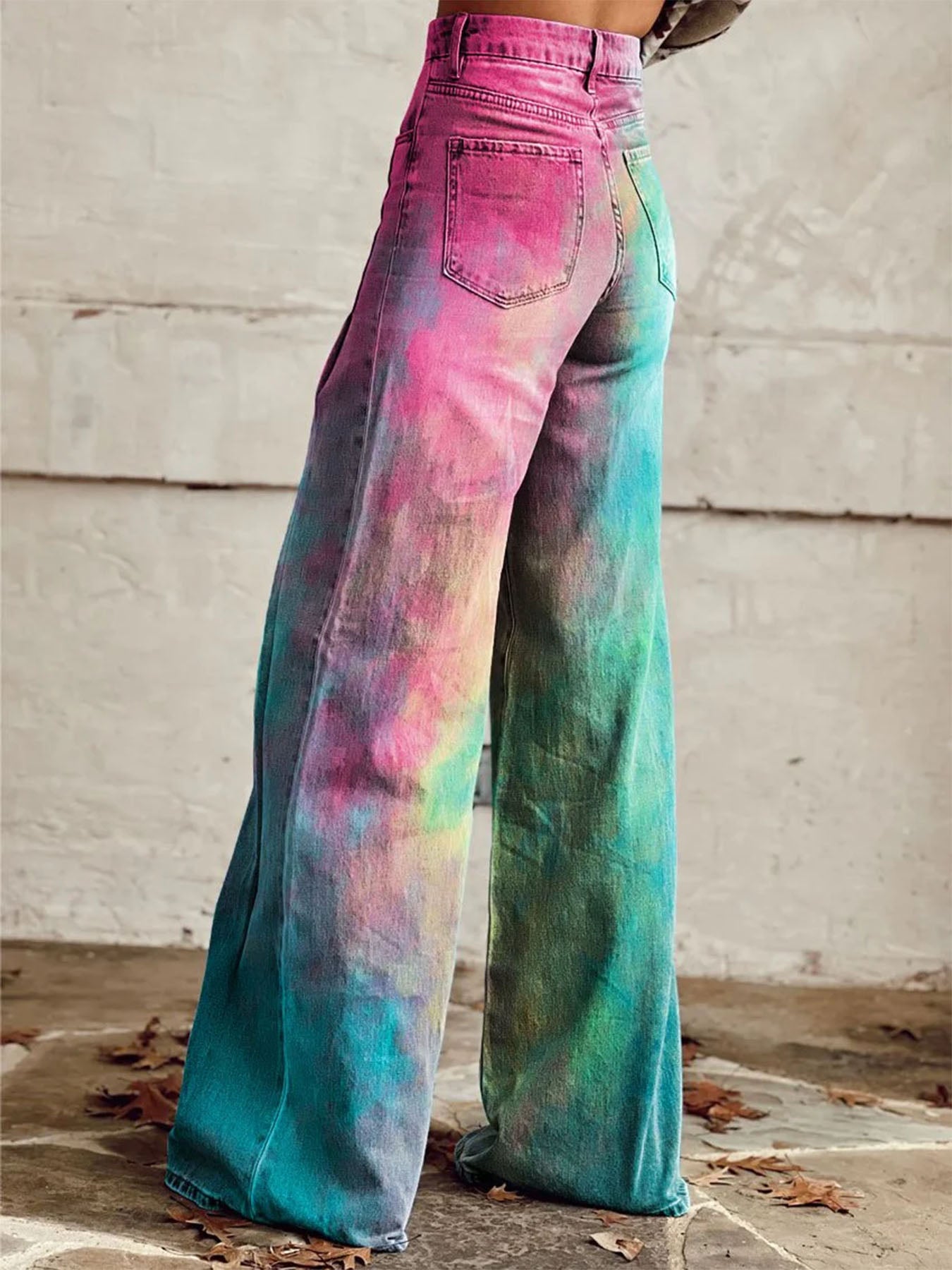 Vorioal Colorful Wide Leg Pants