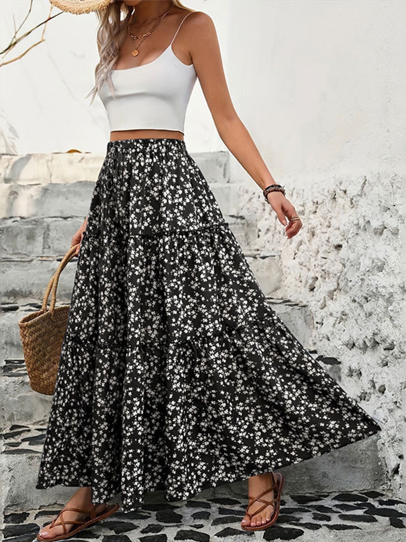 Vorioal Delicate Floral Skirt