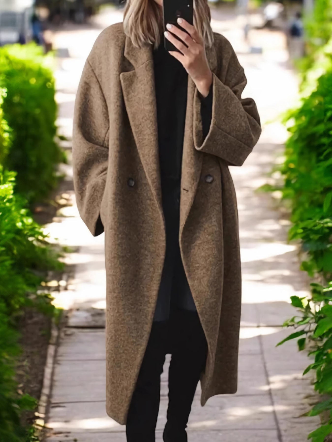 Vorioal Woolen Long Trench Coat