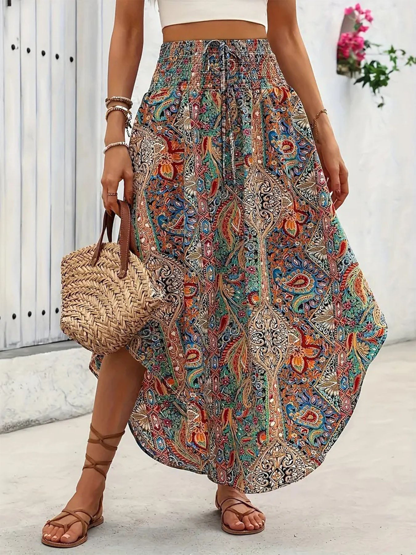 Vorioal Boho Ethnic Skirt