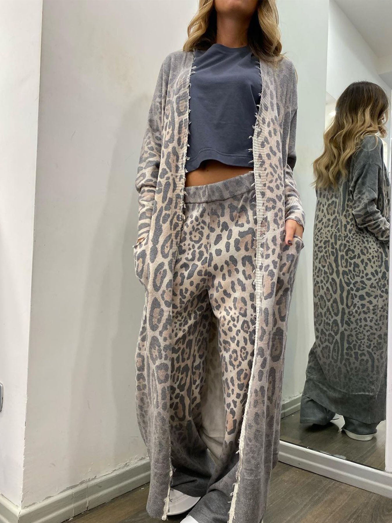 Vorioal Leopard Casual Two Sets