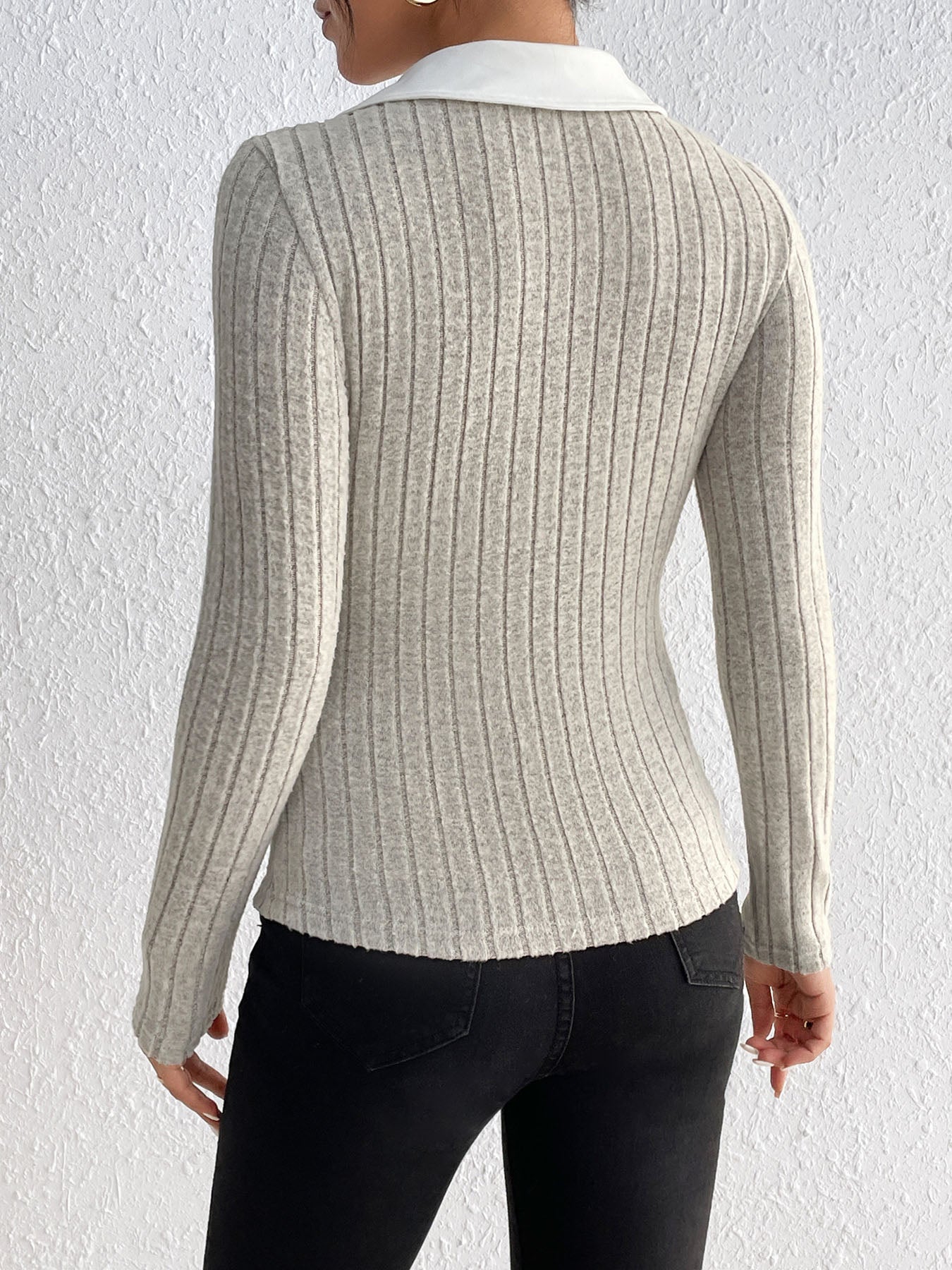 Simple Knitted Bottoming Shirt