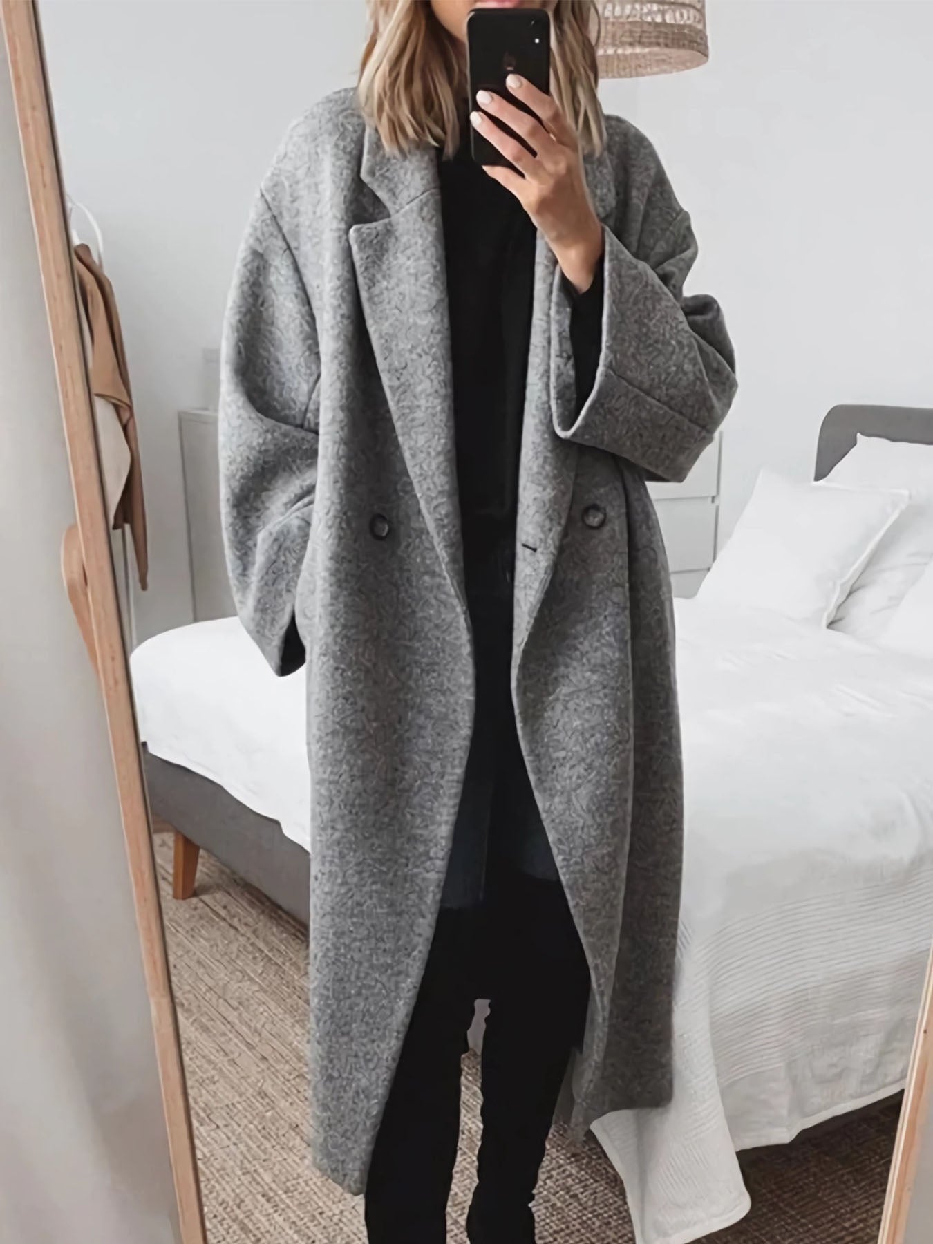 Vorioal Woolen Trench Long Coat