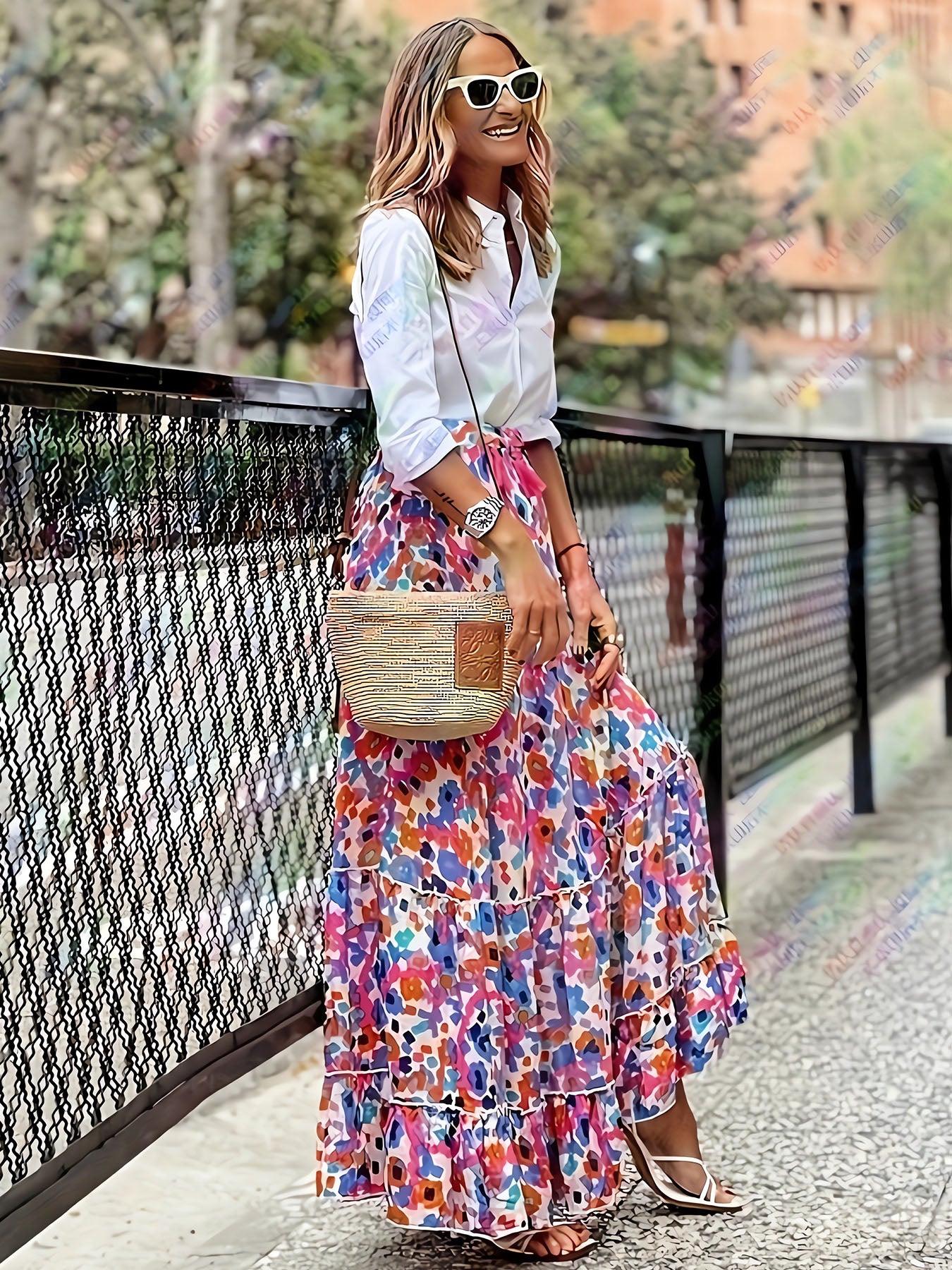 Vorioal Floral Half Dress