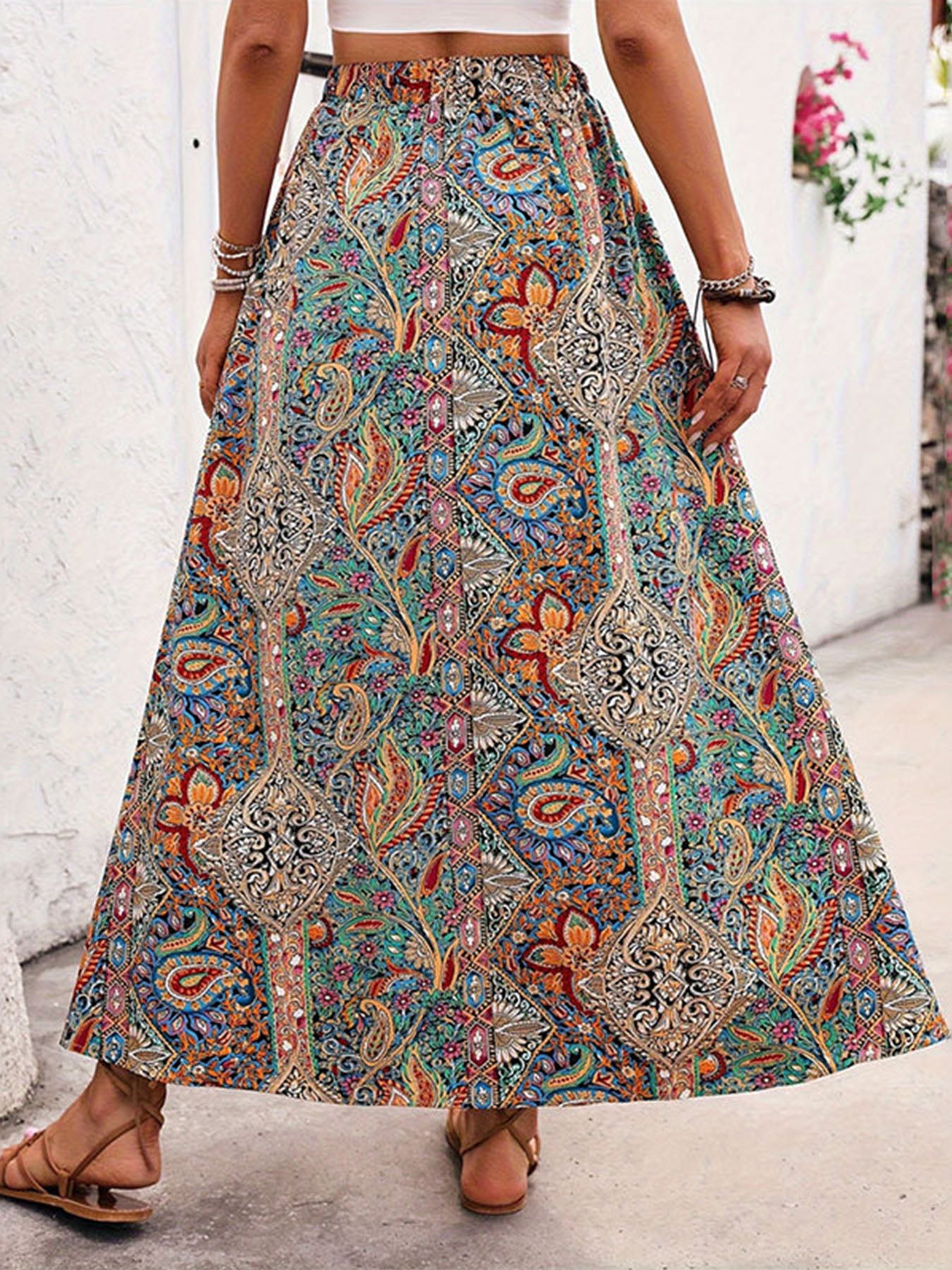 Vorioal Ethnic Print Skirt