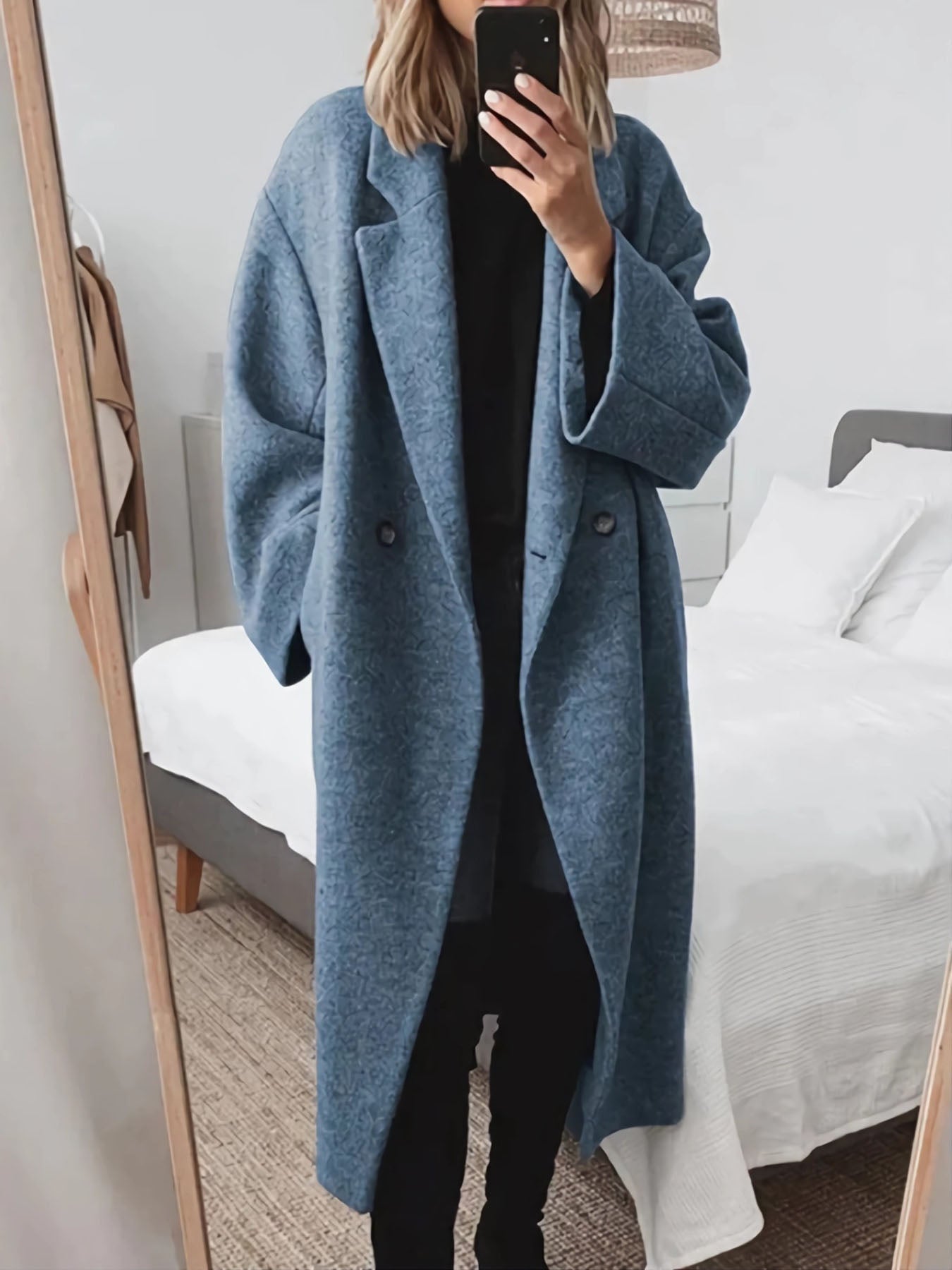 Vorioal Trench Blue Long Coat