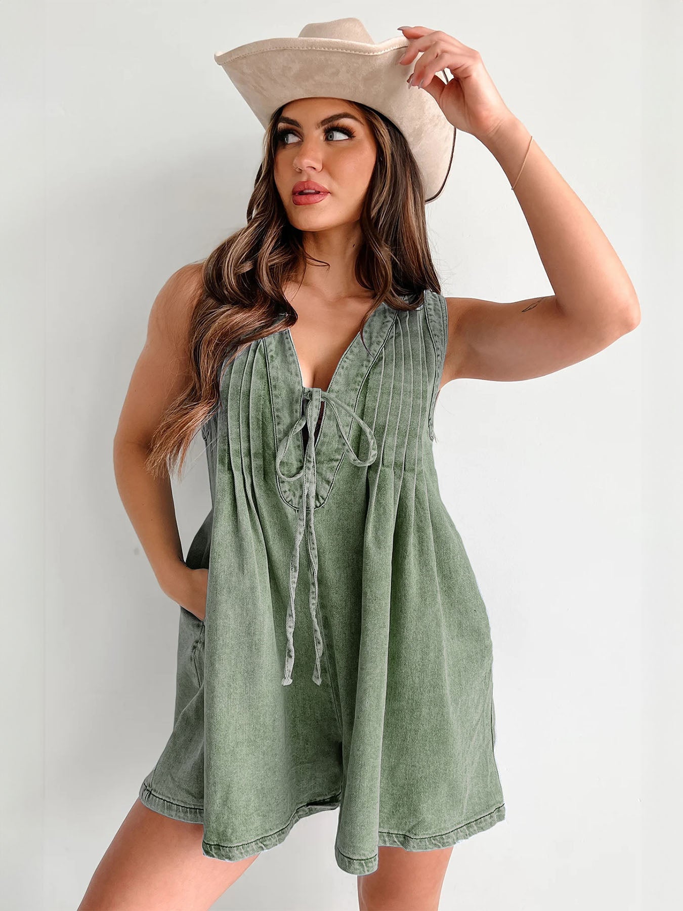 Cowgirl Pleated Jumpsuits