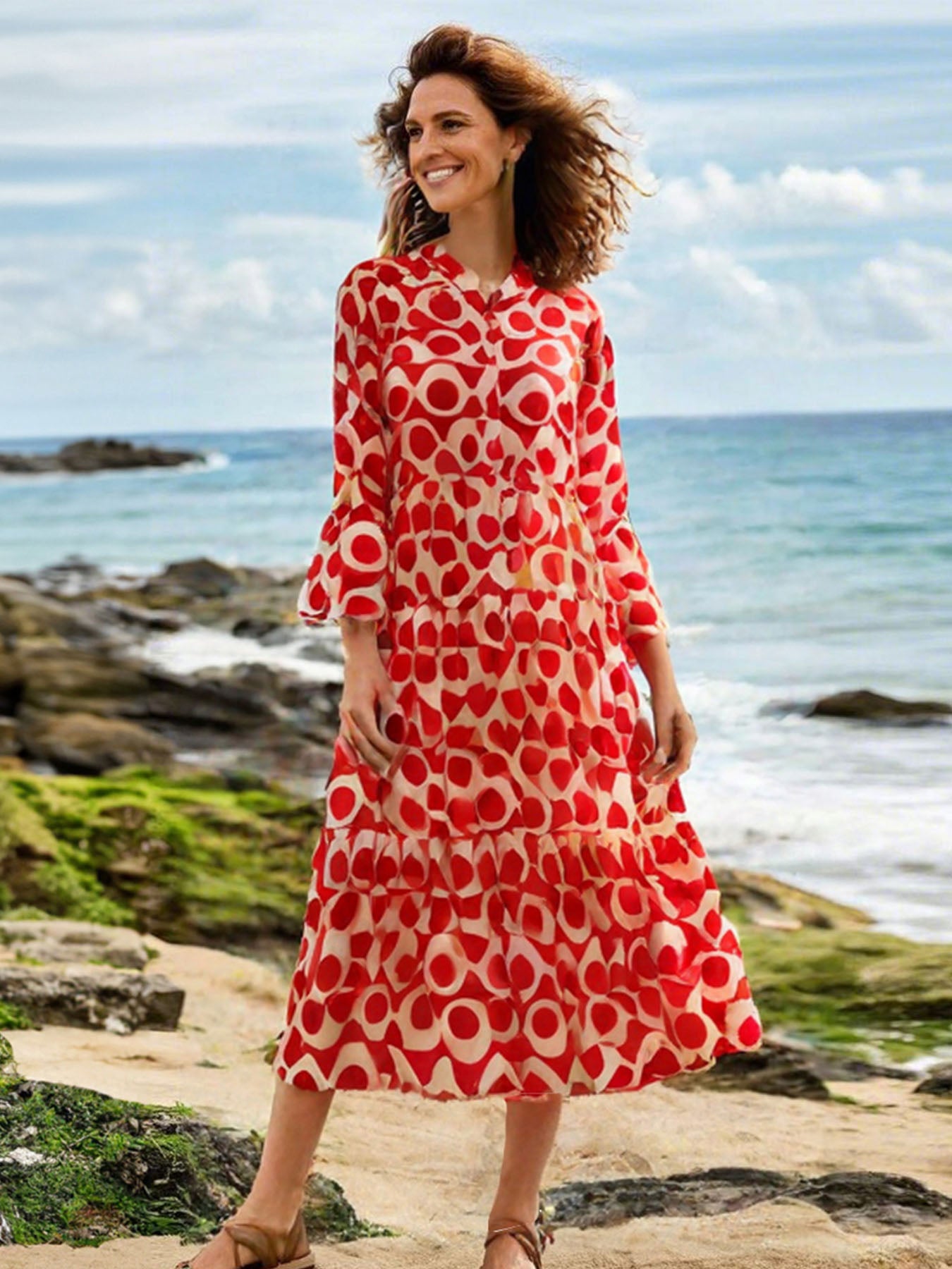 Classic Polka Dot Boho Dress