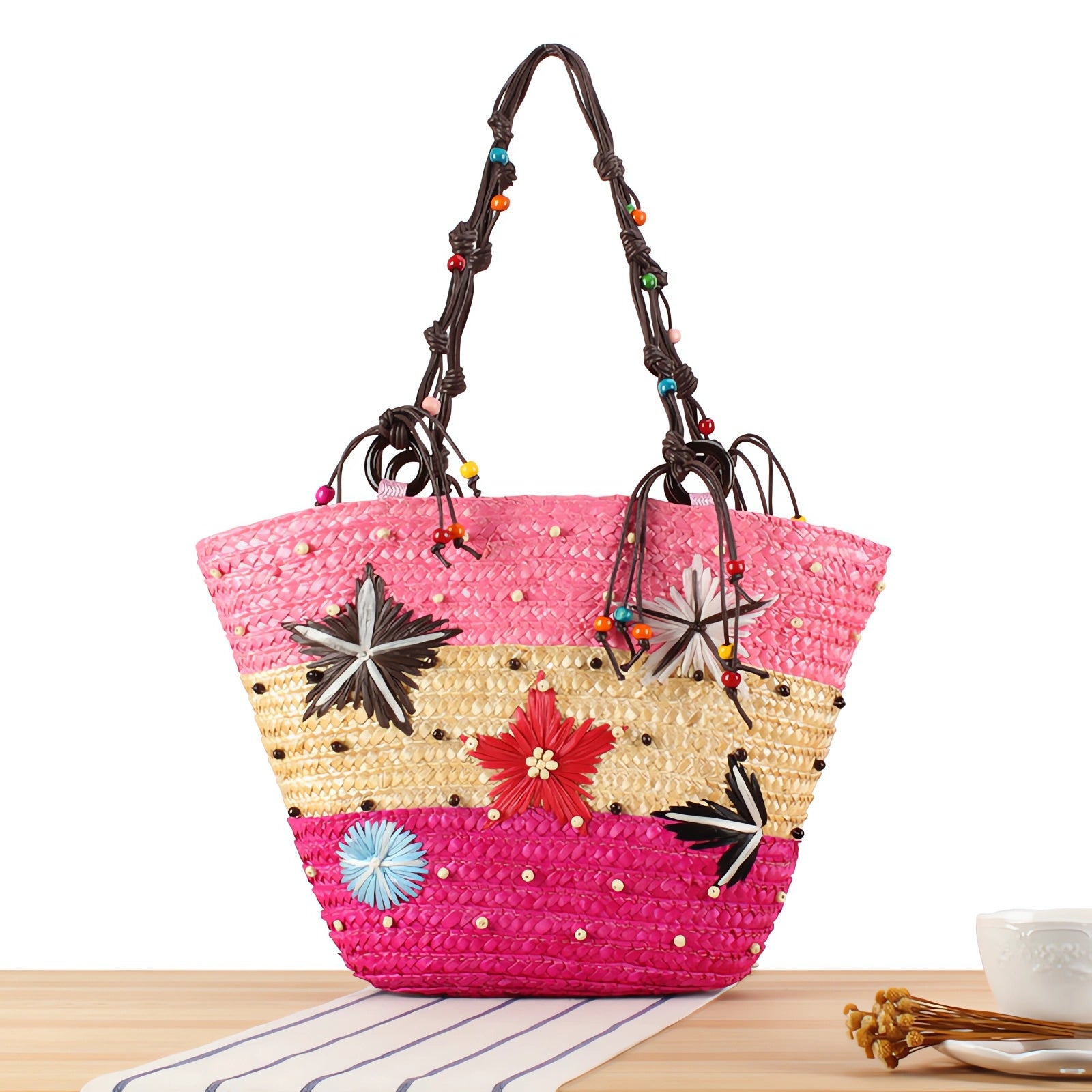 Handmade Starfish Straw Bag