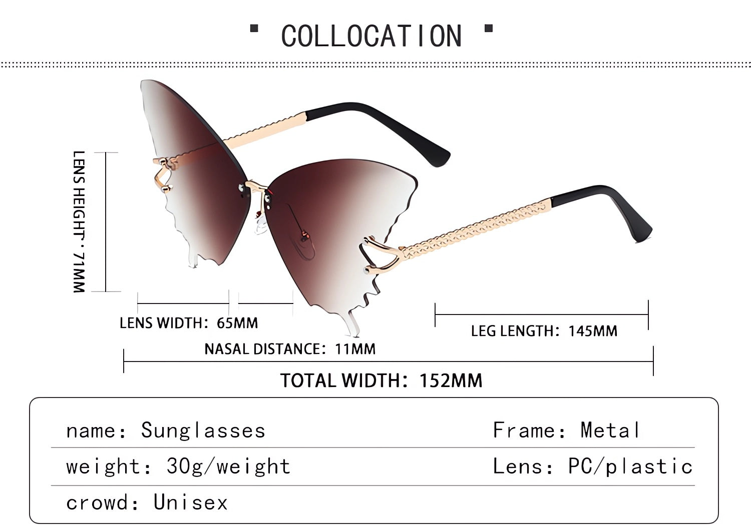 Butterfly Gradient Sunglasses